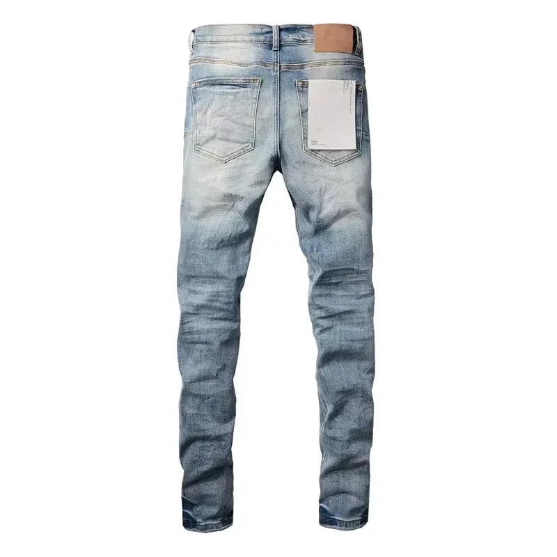 Men Jeans American High Street Black Pleated Basic Model New Fashion Trend High Quality Jeans