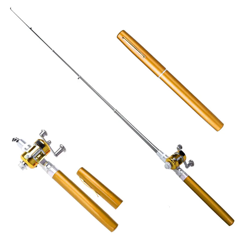 Fishing Rod Reel Combo Set Fish Rod+Reel Pocket Fishing Rod Reel Full Kit Fishing Rod Spinning Reel Combo Kit Fishing Tool