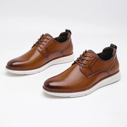 Leather plus-size men's single shoes, multi-color breathable men's casual shoes, comfortable business formal shoes