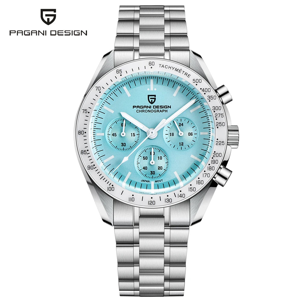 PAGANI DESIGN Saturn Men's Watches Top Luxury Quartz Watch For Men Chronograph Wristwatches AR Sapphire Waterproof Luminous Gift