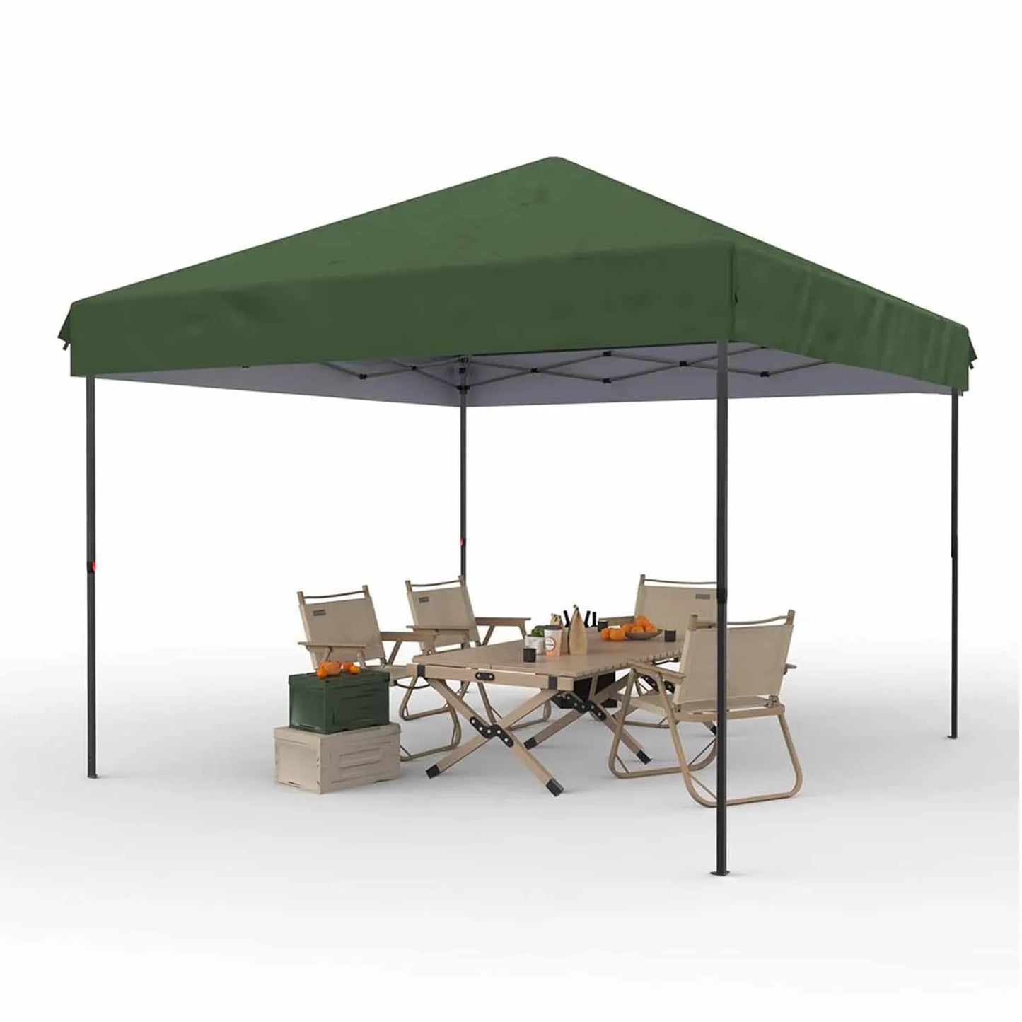 10x10 FT Pop Up Canopy Tent Outdoor Canopy Heavy Duty Commercial Instant Tent Shelter with No Removable Sidewall
