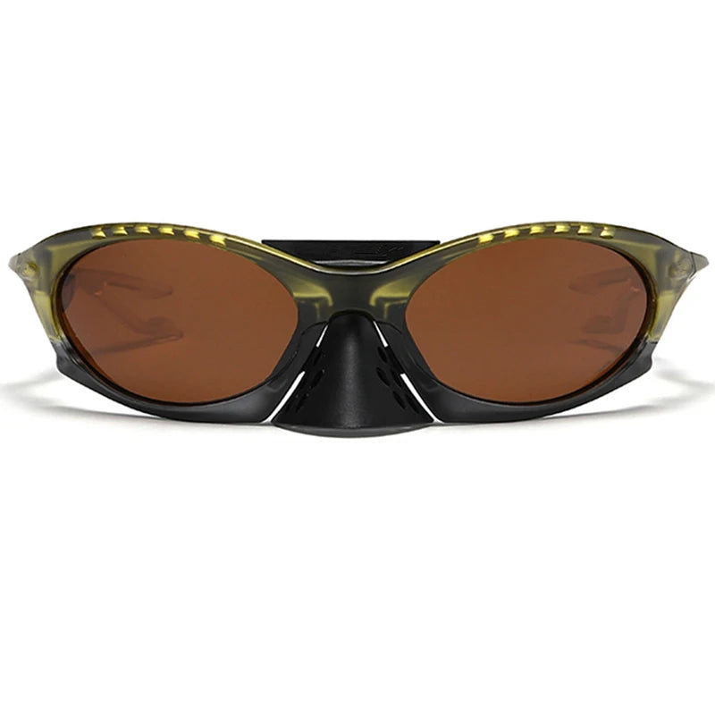 Oversized Steampunk Sunglasses Men Brand Design Mirror Punk Sun Glasses for Men Male Fishing Sports