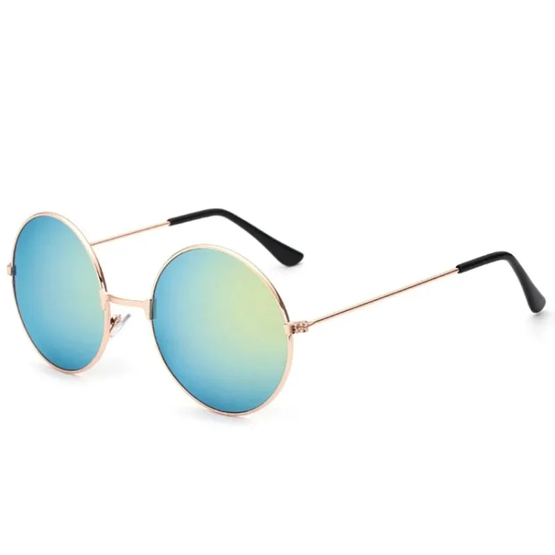 Women's Sunglasses Mens Round Ladies Fashion Mirror Glasses for Women Men Vintage UV400 Protection Sun Retro Eyewear EE09