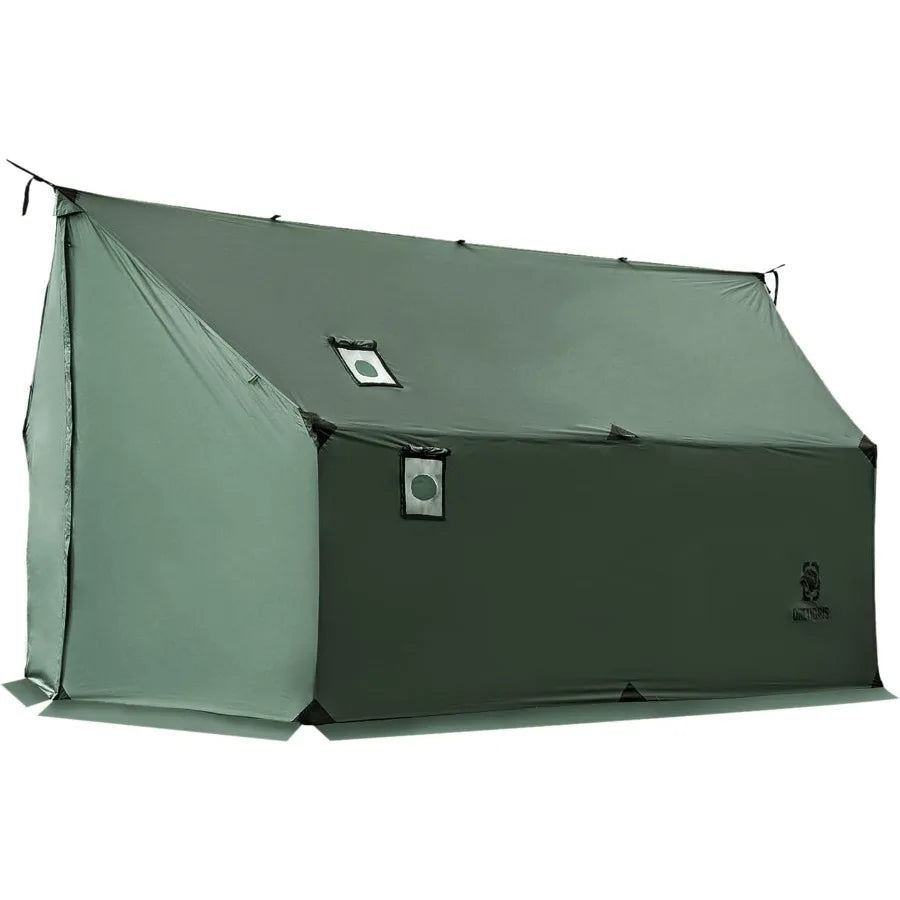 TEGIMEN Hammock Hot Tent with Stove Jack - Spacious Versatile Wall Tent with Snow Skirt for Cold Weather Camping 3000mm Waterpr