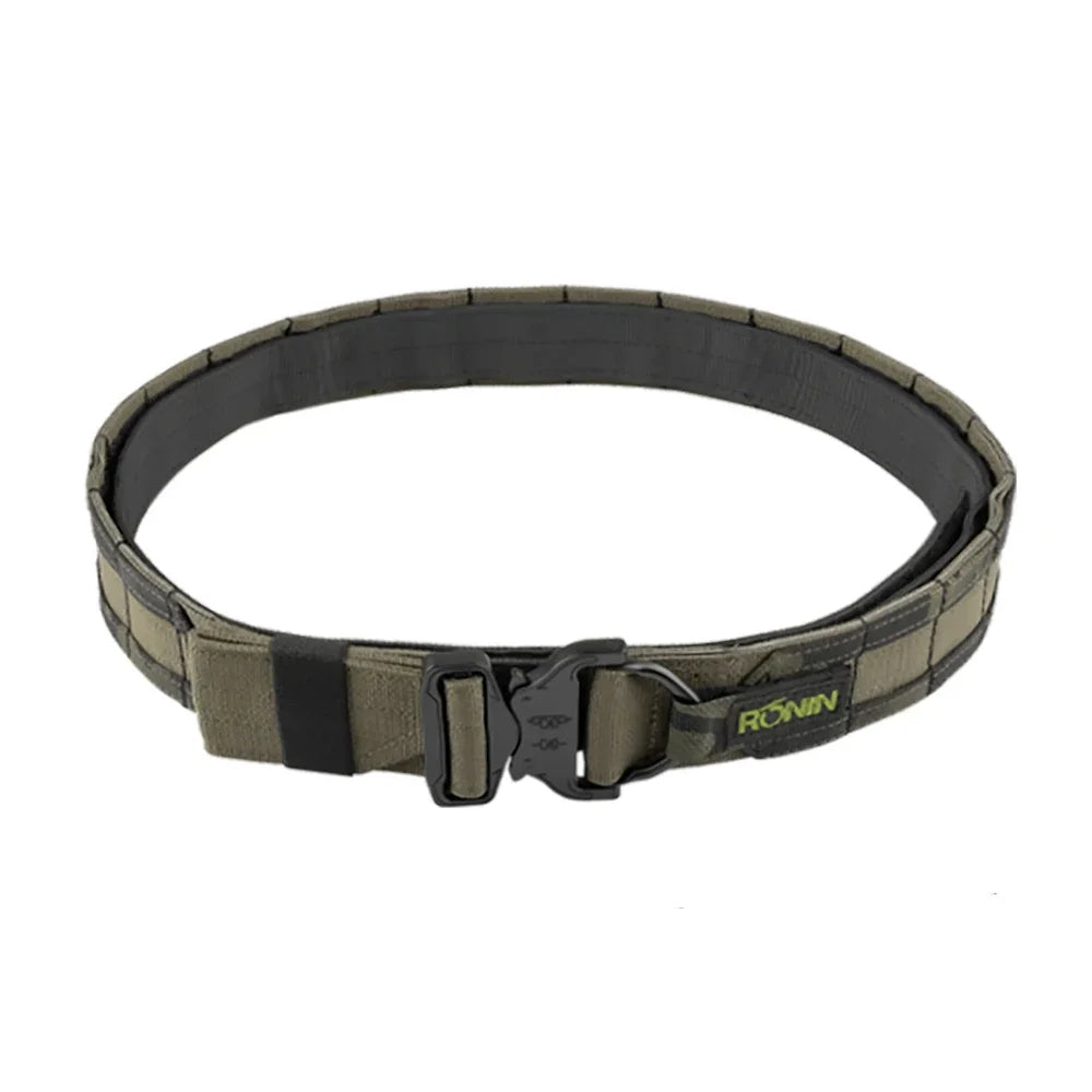 38cm 1.5 inch Width Ronin Style Tactical Molle Belt Outdoor Hunting Double Layer Belt Molle System Belt