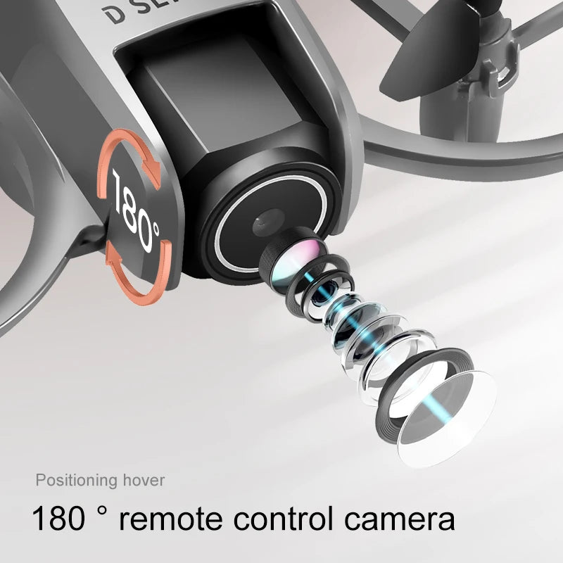 Drone with Optical Flow 180° Electric Adjustment Dual Camera Aerial Photography Quadcopter - Obstacle Avoidance Remote Control