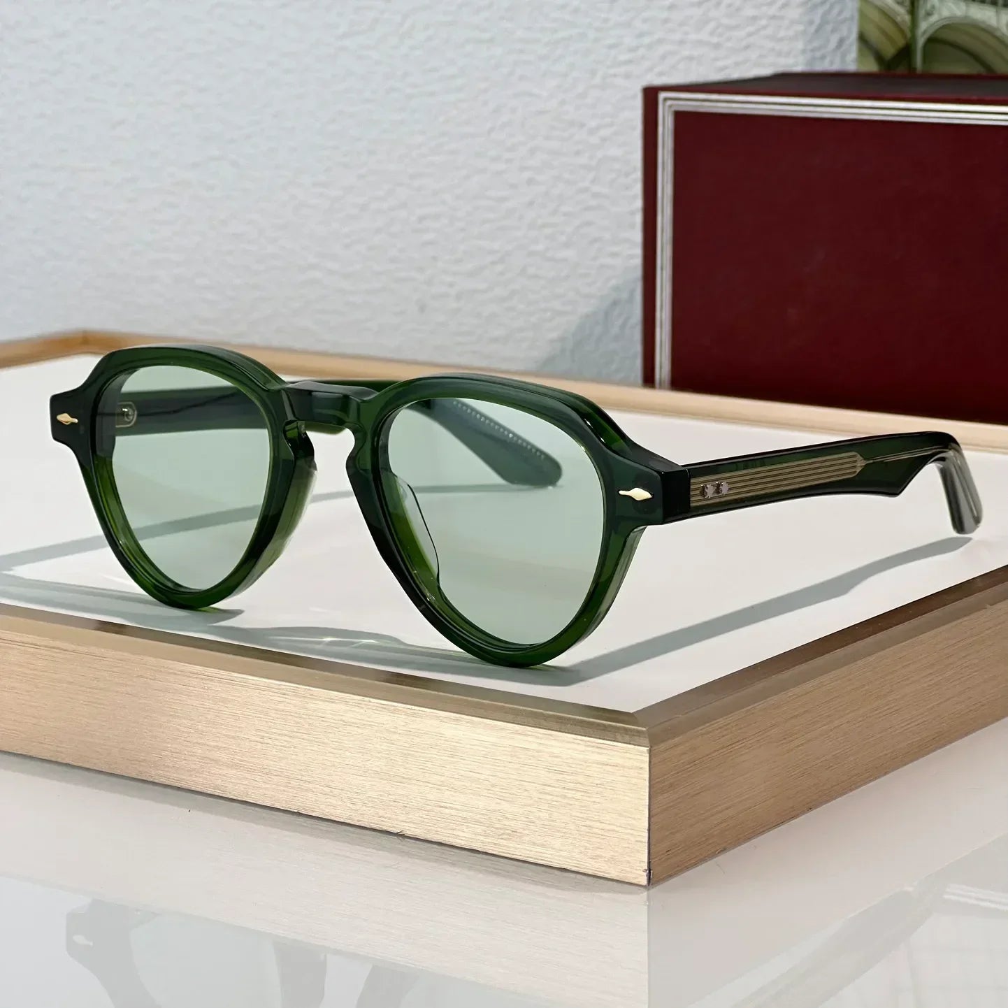 Fashion Sunglasses For Women and Men HATFIELDI Anti-Ultraviolet Retro Plate Full Frame Special design Glasses Random Box