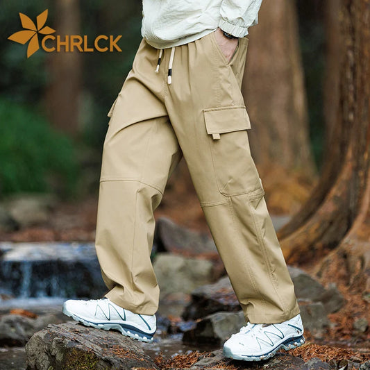 CHRLCK Men's Waterproof Hiking Pants Spring Summer Overalls Quick Drying Trousers Men Breathable Fishing Camping Outdoor Pants