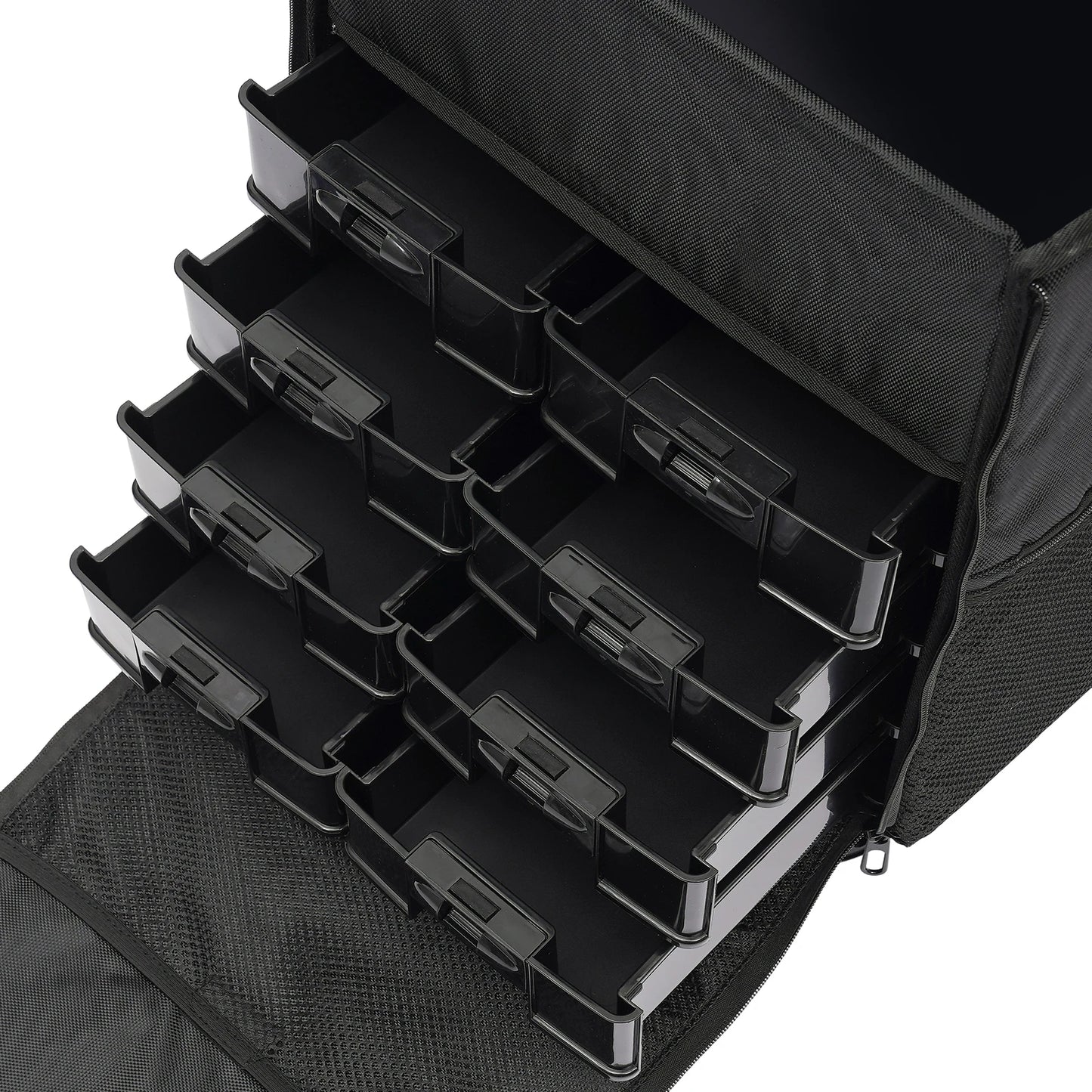 Cosmetic Case Trolley Large Capacity Rolling Makeup Train Case Cosmetic Travel Trolley w/ 8 Removable Drawers