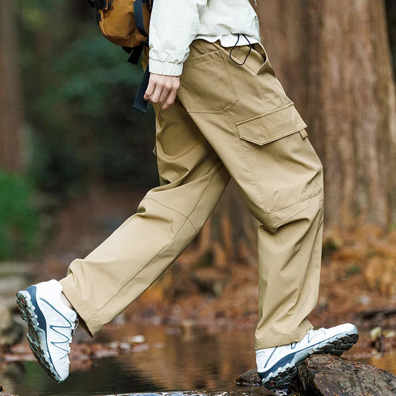 CHRLCK Men's Waterproof Hiking Pants Spring Summer Overalls Quick Drying Trousers Men Breathable Fishing Camping Outdoor Pants