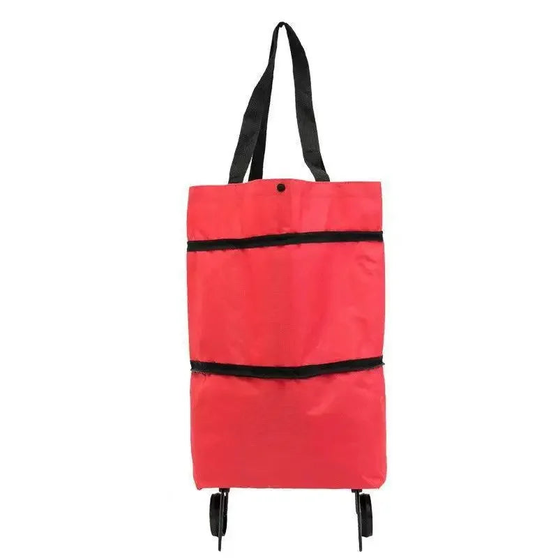 Convenient Folding Portable Wheels Handbag Waterproof Supermarket Shopping Trolley Weight 25 Kg