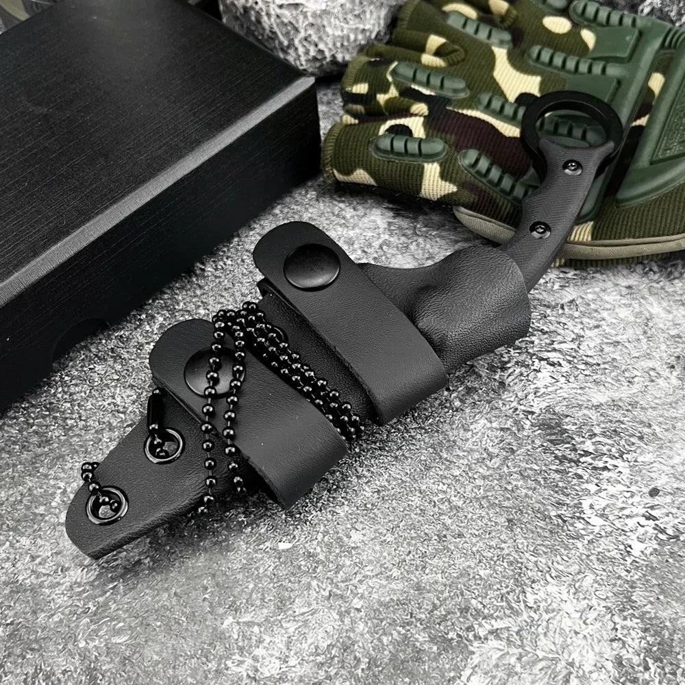 TOPS Straight Knife G10 Handle 8Cr13Mov Blade Outdoor Mountaineering  Tactical Combat Sharp Self-defense Multi-functional Knives