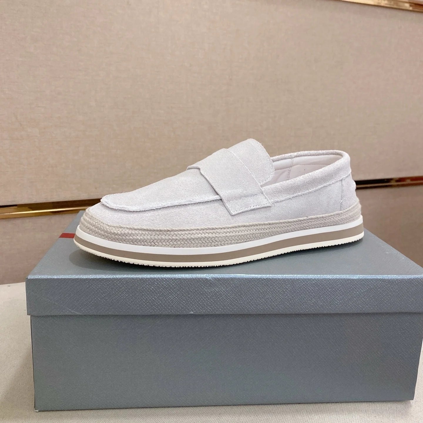 Men's Women loafers retro straw sole slip-on shoes versatile casual slip-on shoes