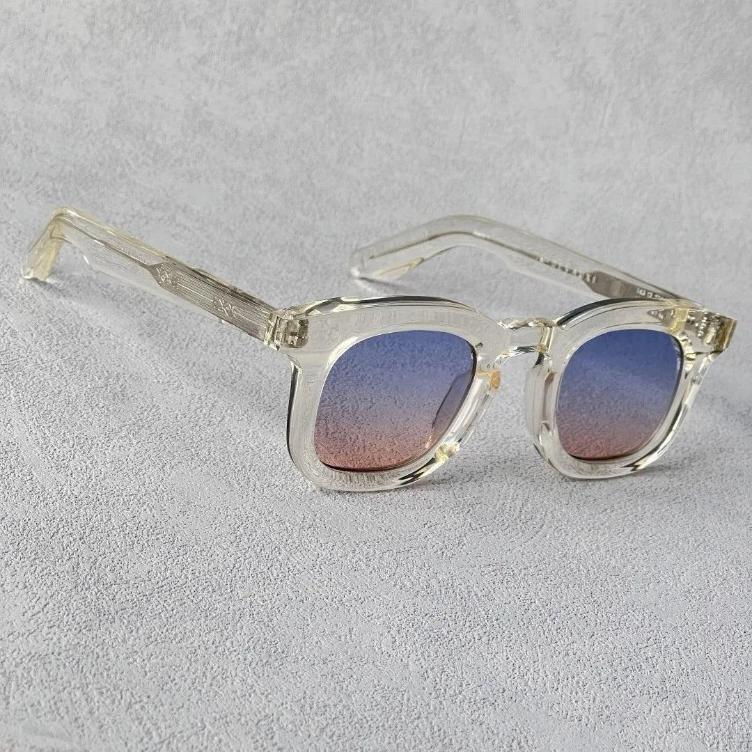 DEVAUXI Retro Round Acetate Glasses - Designer Prescription Eyewear for Men & Women, Top Quality Myopia  with Uni