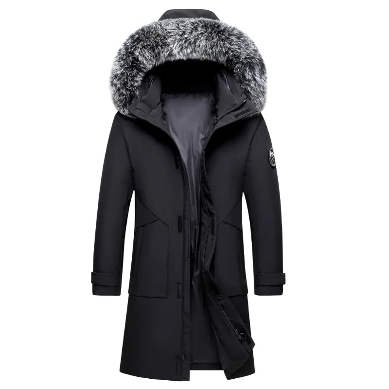 2024 winter new jacket live broadcast men's down jacket youth Korean version thick medium long hooded warm men