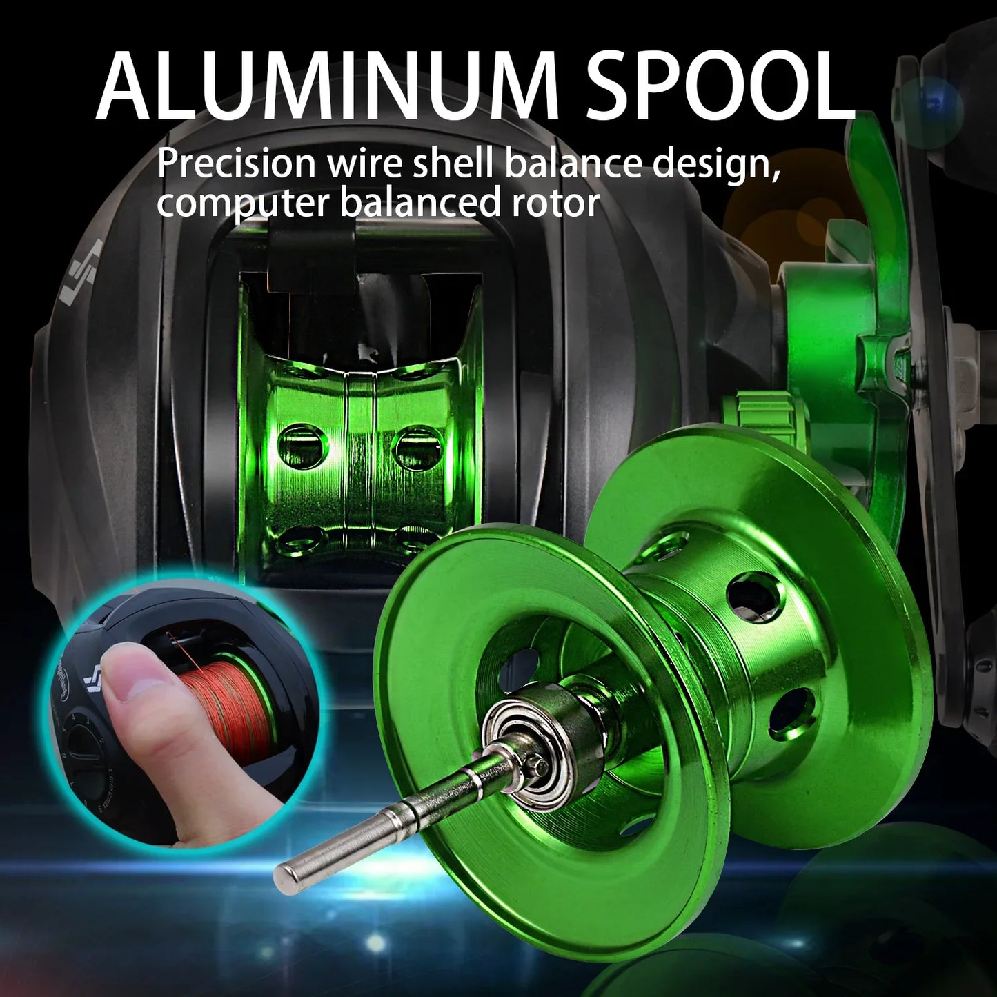 Sougayilang Baitcasting Reel 7.2:1 Gear Ratio Max Drag 10kg Wheel Metal Spool Trolling Reel for Freshwater Carp Fishing Pesca