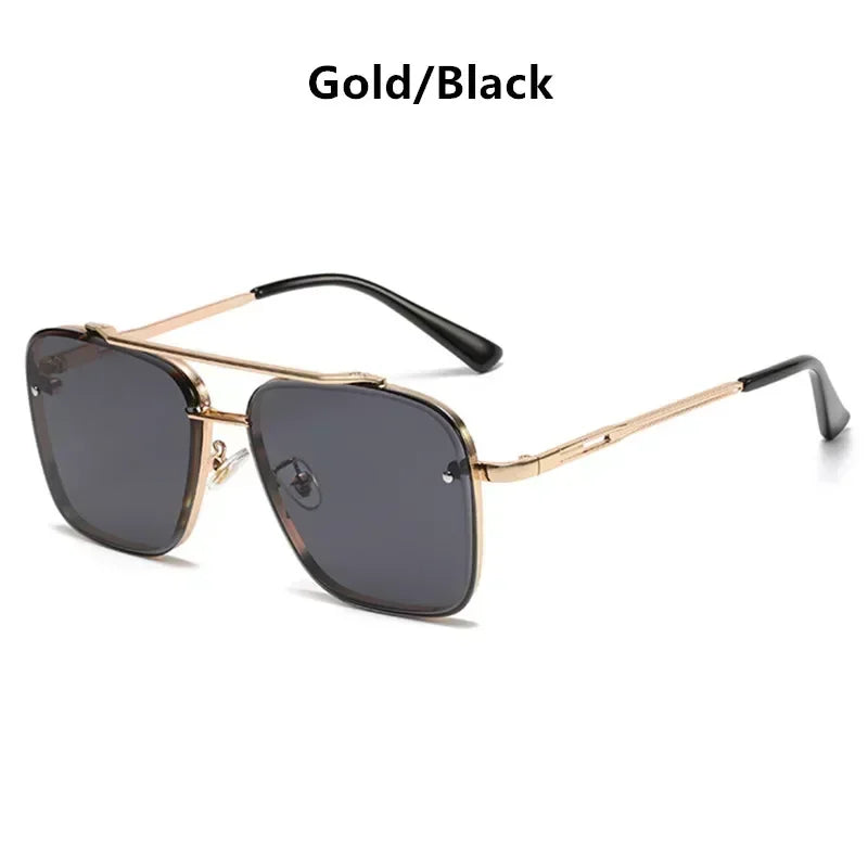 2025 Fashion Square Luxury Design Sunglasses Men Women Flight Seven Rock Mach Six Style Gradient Pilot Sunglasses Oculos De Sol