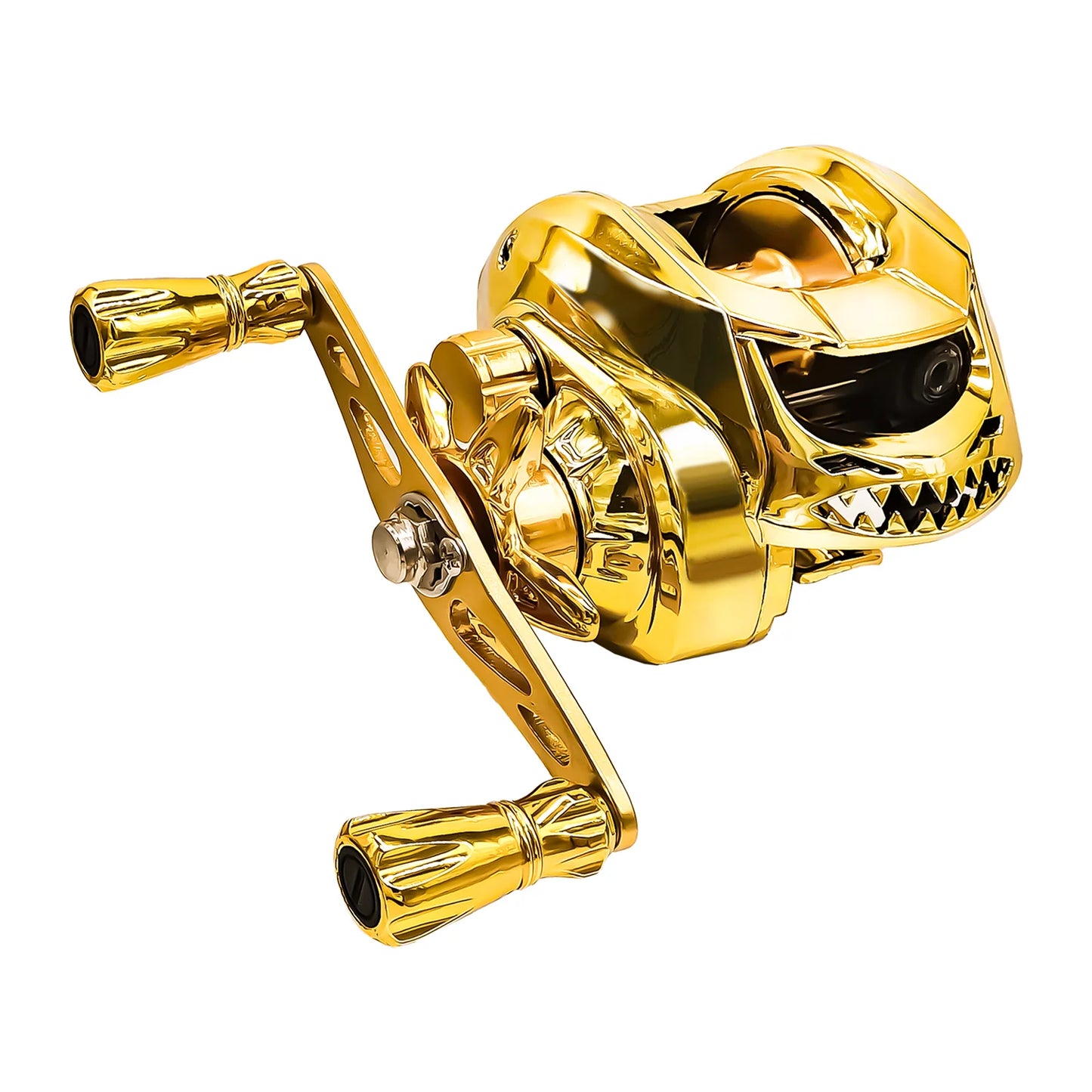 Ambidextrous Aluminum Alloy & Stainless Steel Baitcasting Fishing Reel - Rotating, 18+1 Bearings, Golden, Multipurpose