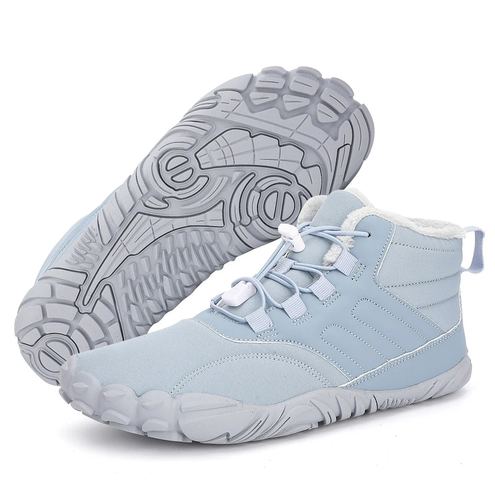 Winter Warm Camping Sneakers Women Men Rubber High Ankle Boots Waterproof Non-Slip Breathable for Trekking Climbing