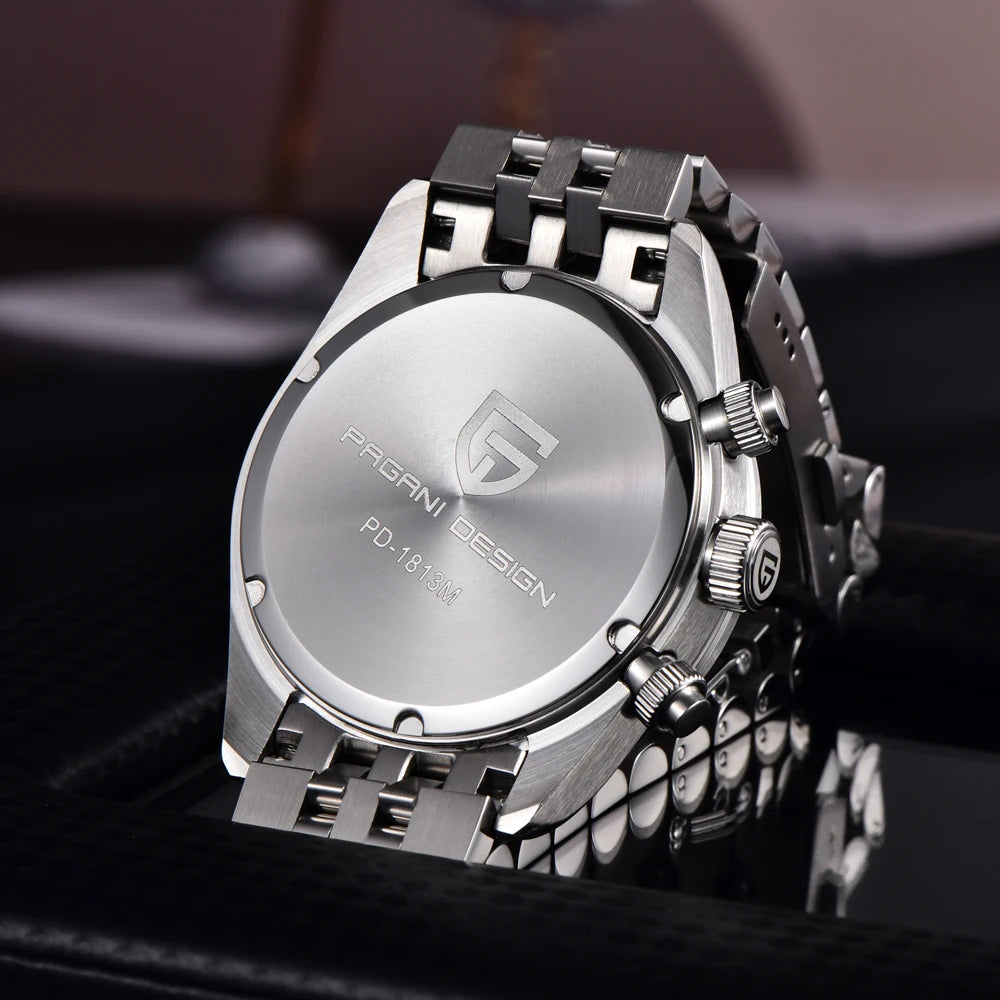 PAGANI DESIGN Men Watches New Pink BB Panda Dial Chronograph Fashion Luxury Quartz Watch For Men VK64 Movt Waterproof Watch 2026