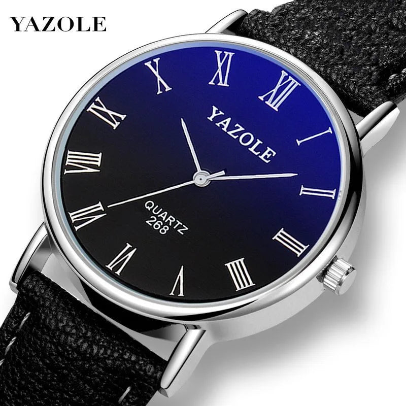 Men's Watches Top Brand Fashion Casual Men Quartz Wristwatches Leather Belt Simple Business Mens Watch Reloj Hombre Kol Saati