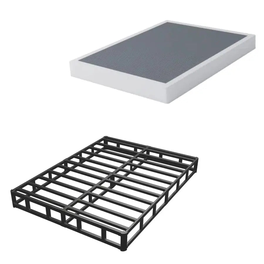 5 Inch California King Box Spring Bed Base, 3000 lbs Heavy Duty Metal Frame Mattress Foundation with Cover, Easy Assembly