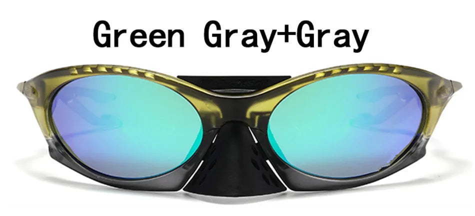 Oversized Steampunk Sunglasses Men Brand Design Mirror Punk Sun Glasses for Men Male Fishing Sports