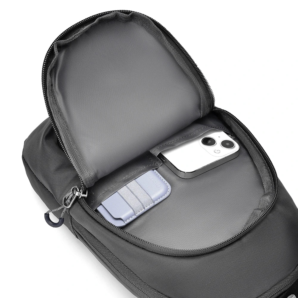 New Men's Shoulder Bag, Large Capacity Comfortable Lightweight Crossbody Bag, Durable Functional Zoning Casual Men's Belt Bag